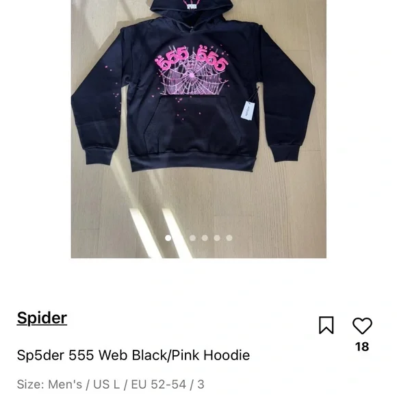Black Hoodie with Pink Graphic - Picture 6 of 7